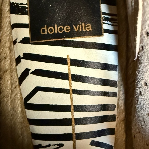 Dolce Vita Perforated Suede Espadrille Sneakers - Tan - Size 8.5 - Picture 5 of 6